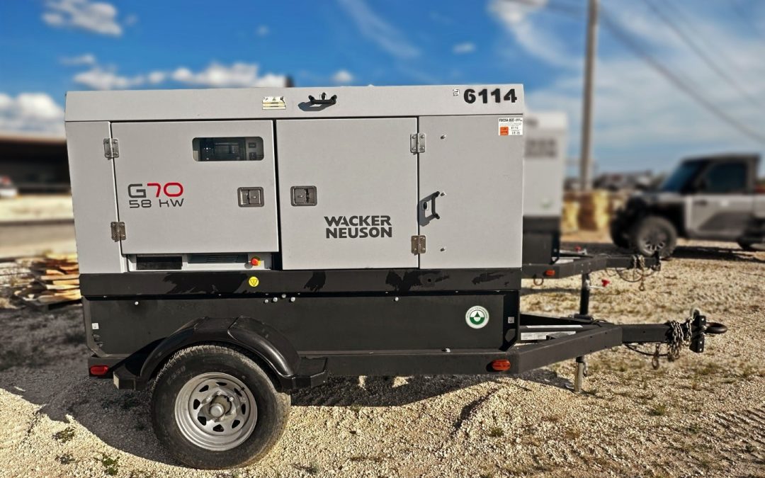 Reliable 2023 Wacker Neuson G70 130kW portable generator ready for jobsite or backup power